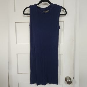 Sleeveless Navy Blue Dress